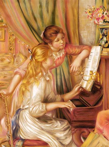 ピアノに寄る少女/ルノワール